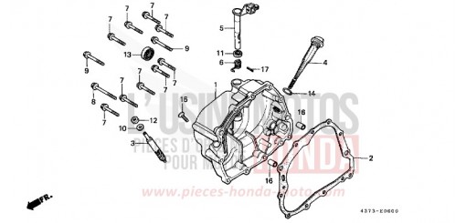 RIGHT CRANKCASE COVER XL125SZ de 1979